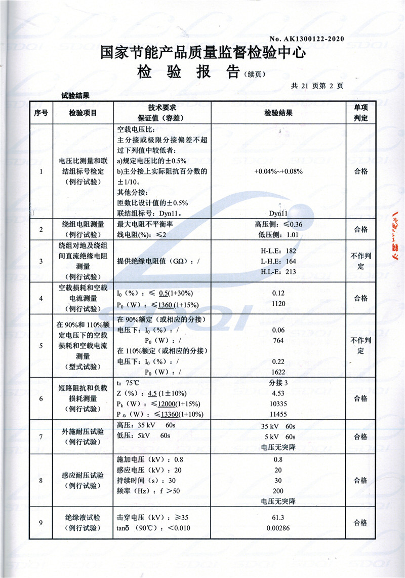 高低压试验报告-S11-1250望城望城望城油浸式变压器-2.jpg